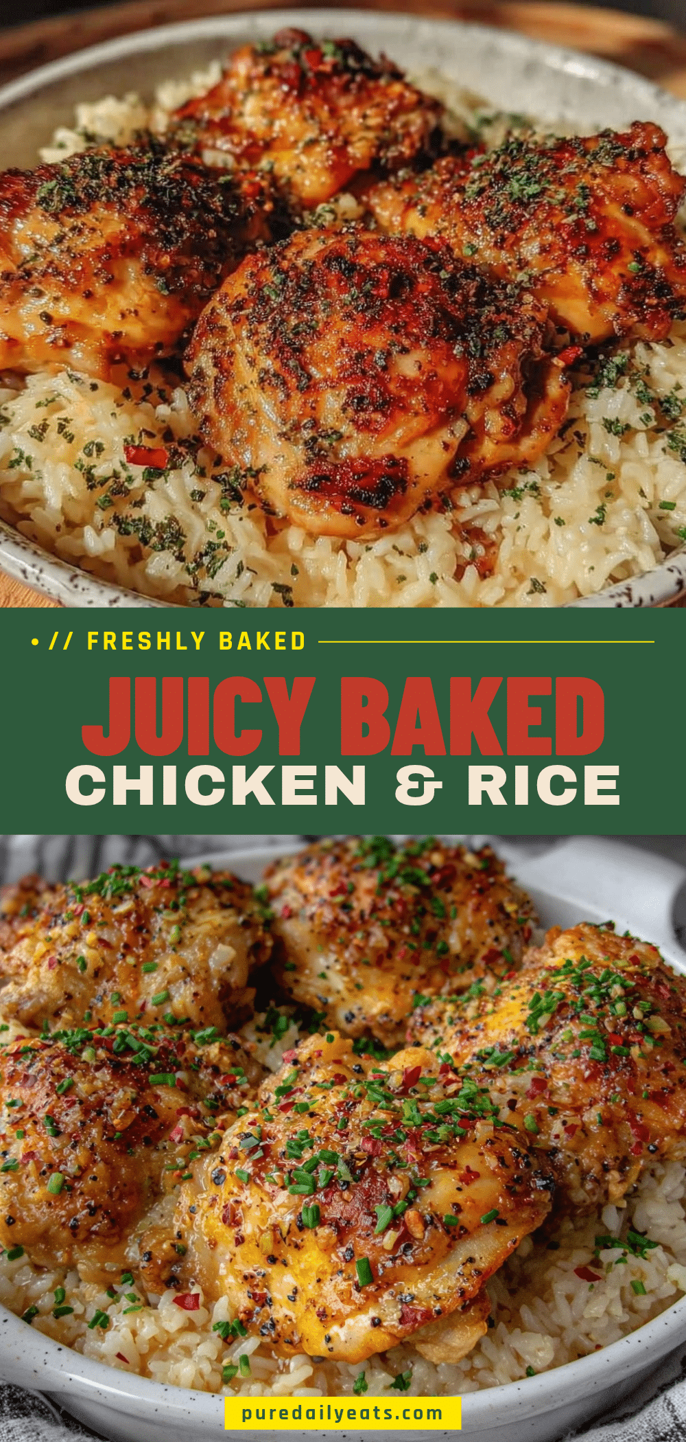one-pan juicy chicken thighs and rice recipe