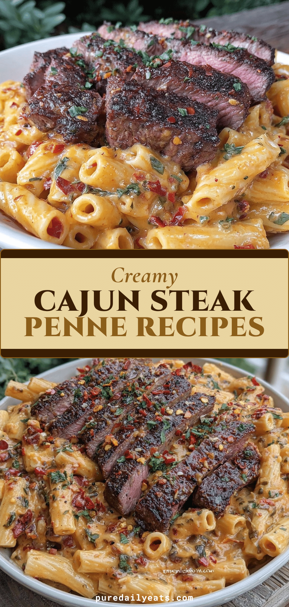 creamy cajun steak penne pasta recipe