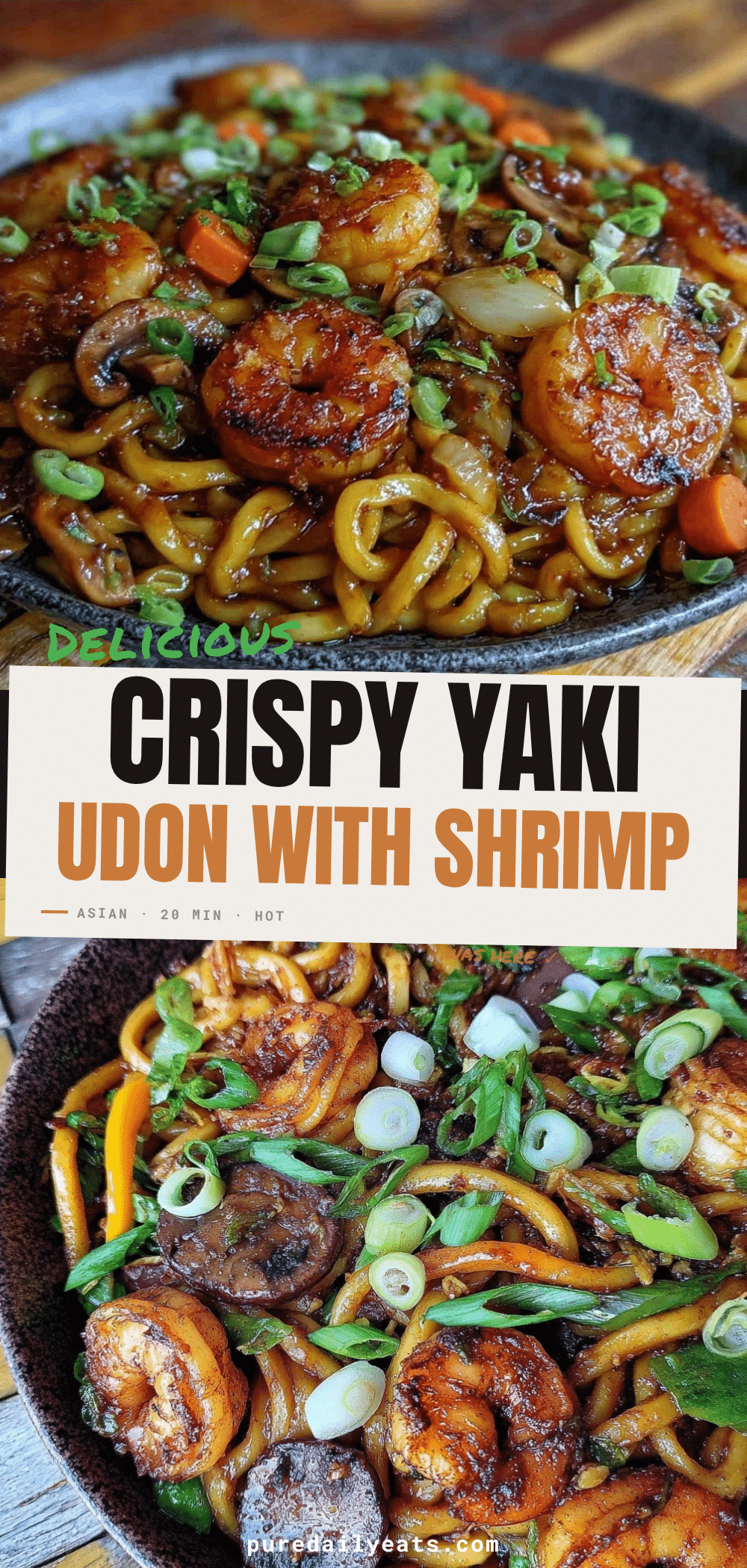 crispy yaki udon with shrimp recipe