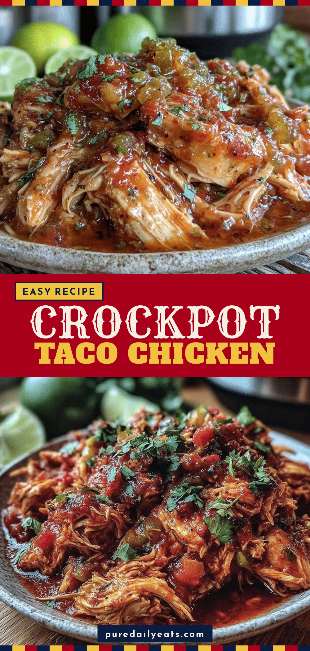 easy crockpot taco chicken recipe