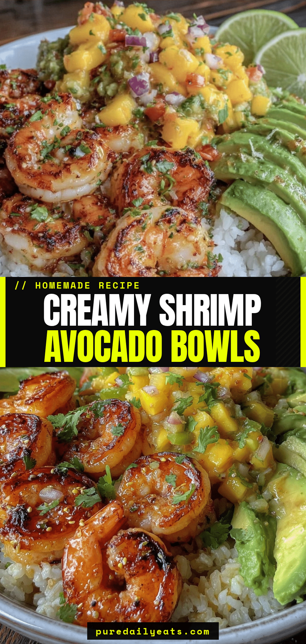 grilled shrimp avocado bowl recipe