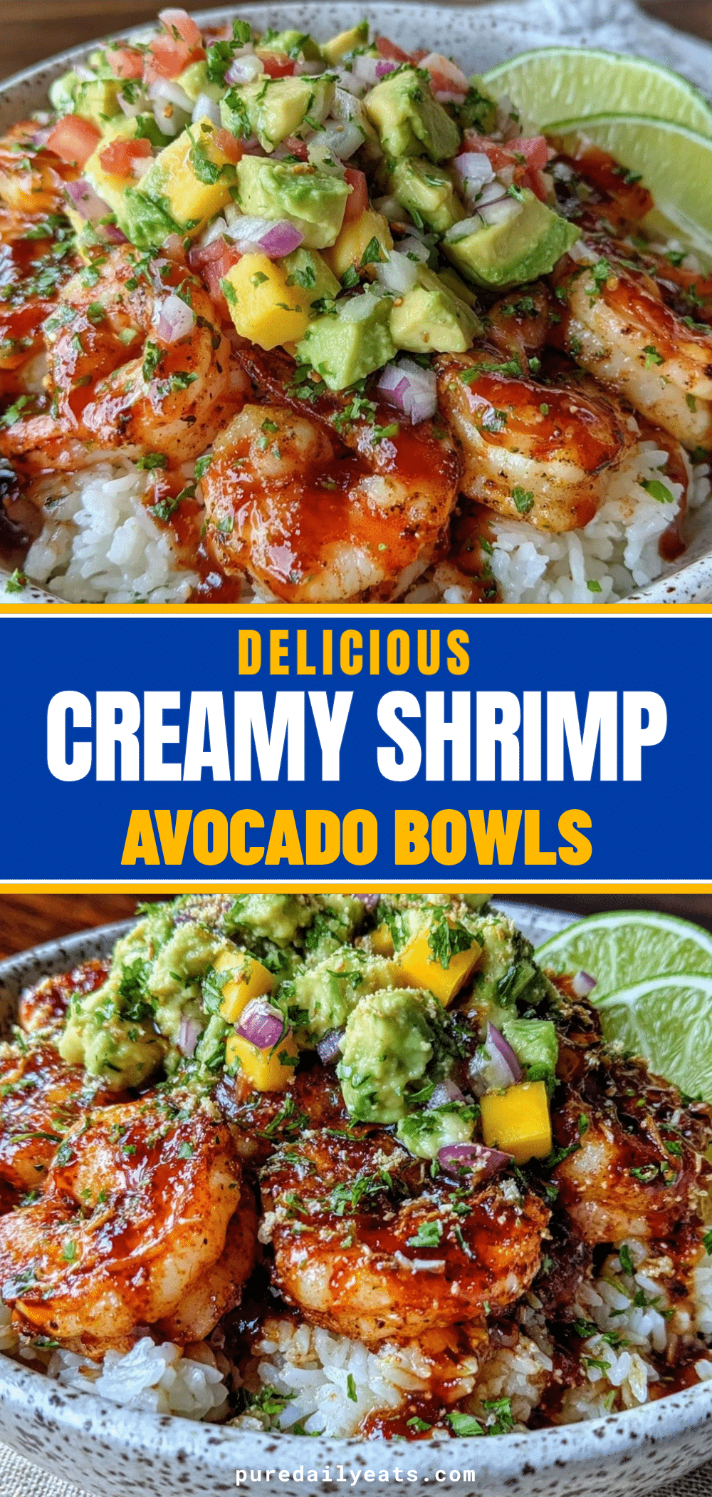 one pan shrimp avocado bowl recipe