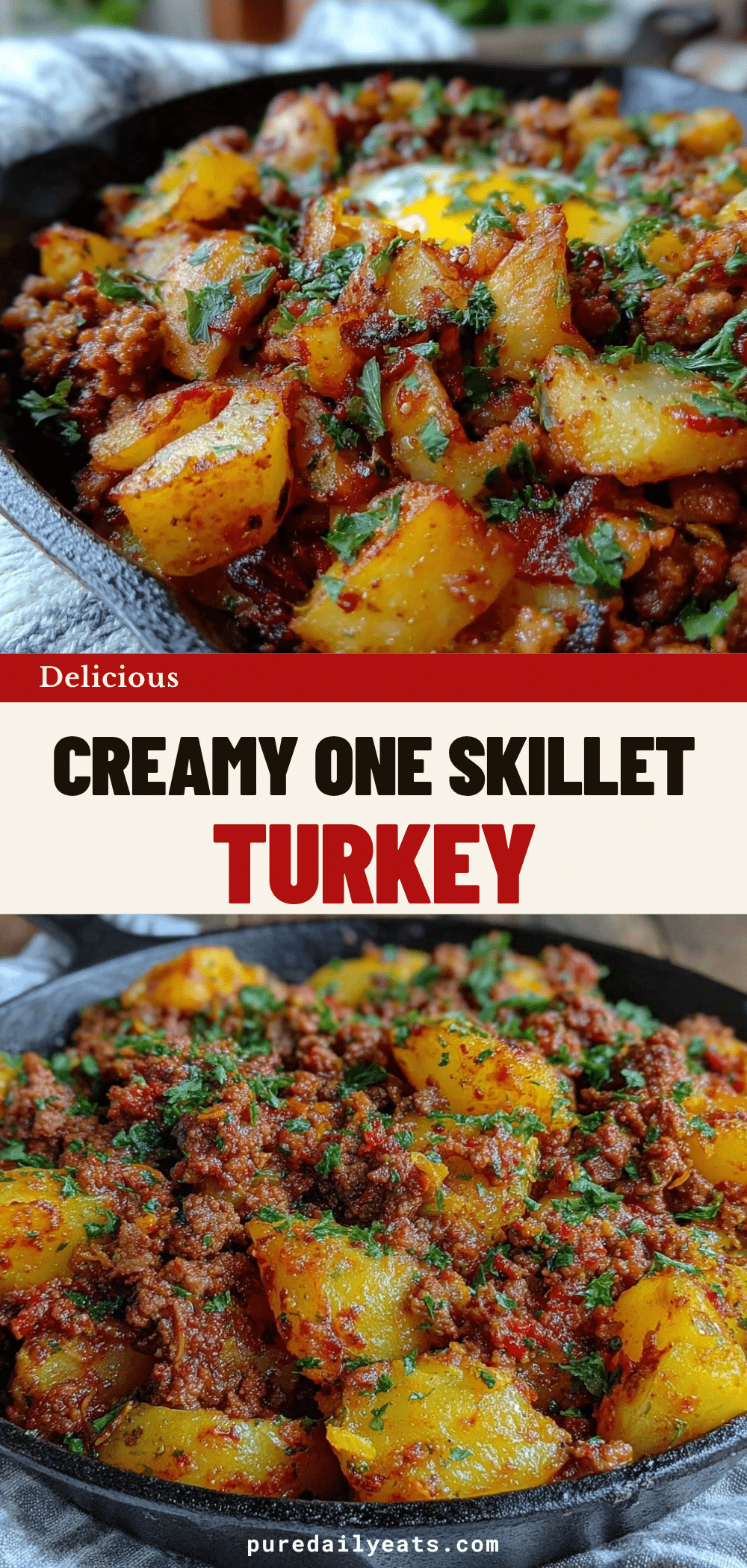 one-skillet ground turkey potato recipe