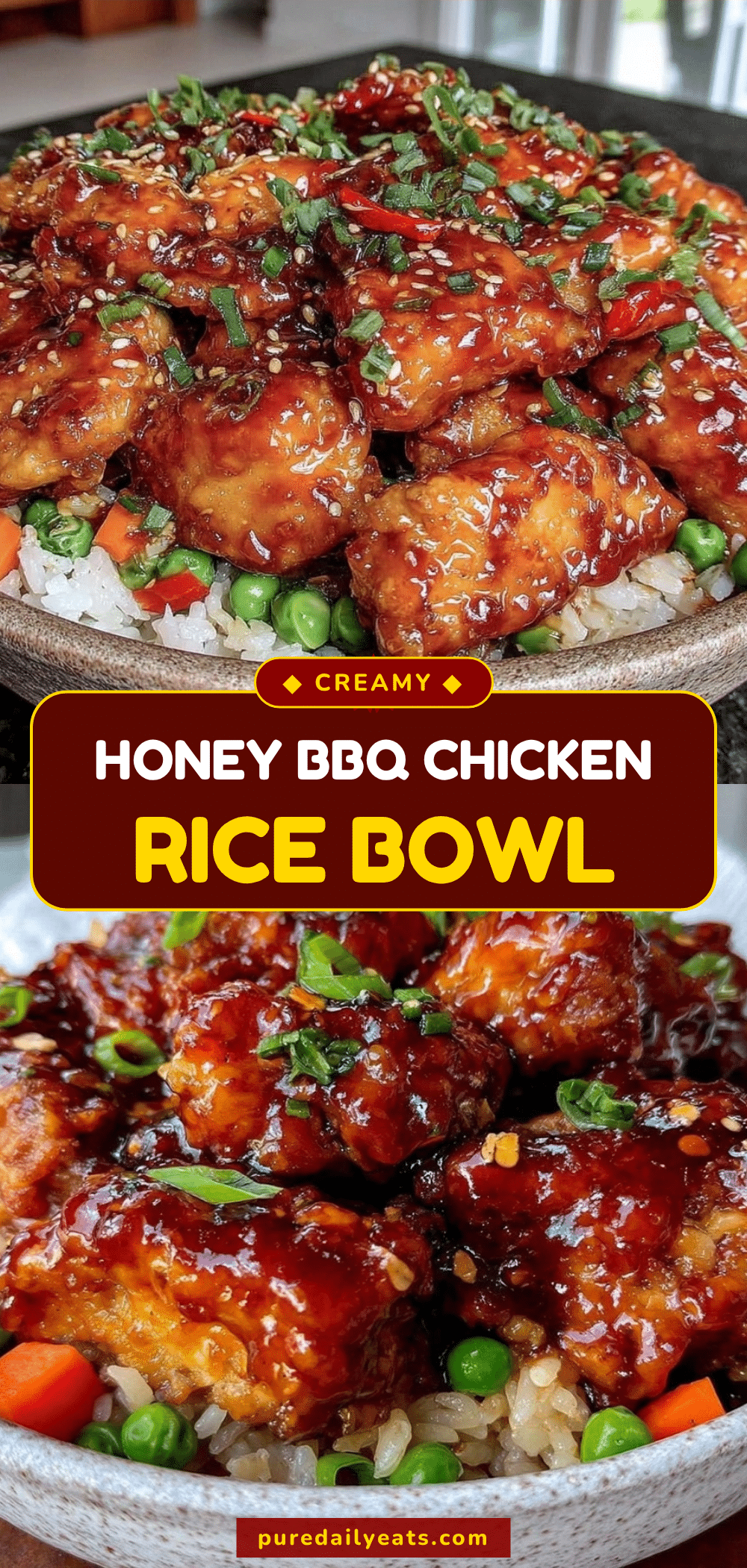 One Skillet Honey BBQ Chicken Rice recipe